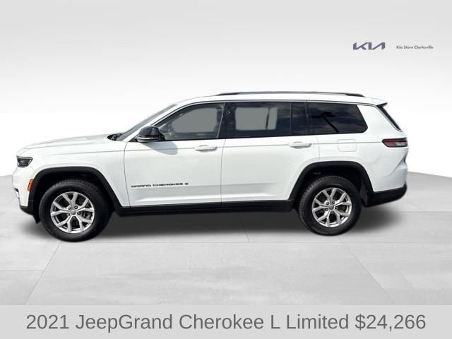 Used 2021 Bright White Clearcoat Jeep Limited image 5