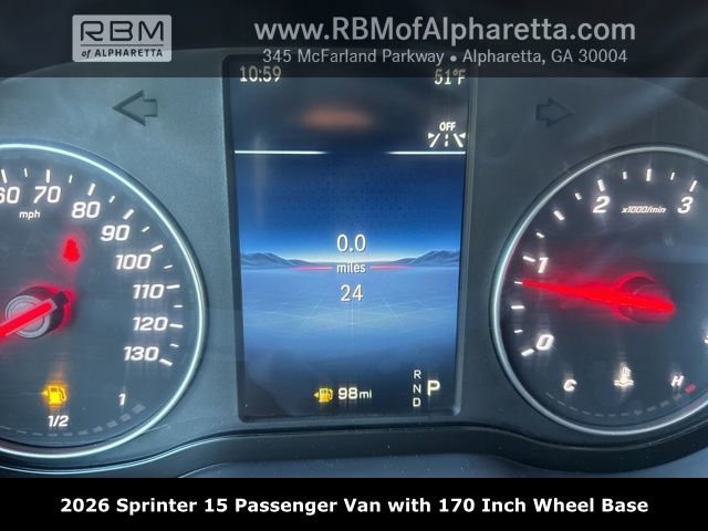 New 2026 Obsidian Black Metallic Mercedes-Benz 170 Wheel Base 15 Passenger image 15