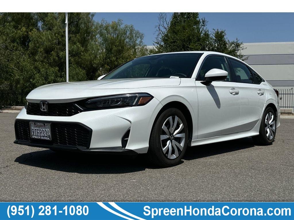 Certified Used 2025 Platinum White Pearl Honda 4D LX image 1