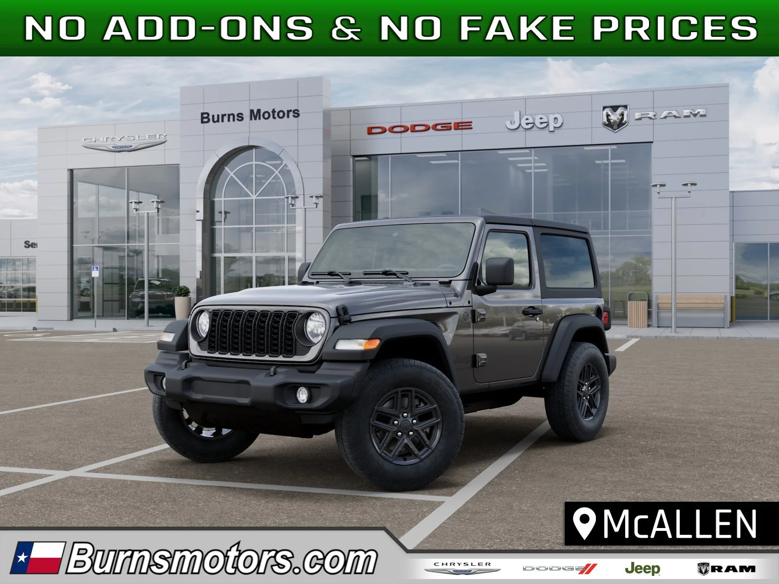 New 2026 Granite Crystal Metallic Clear-Coat Exterior Paint Jeep Sport 2-Door image 1