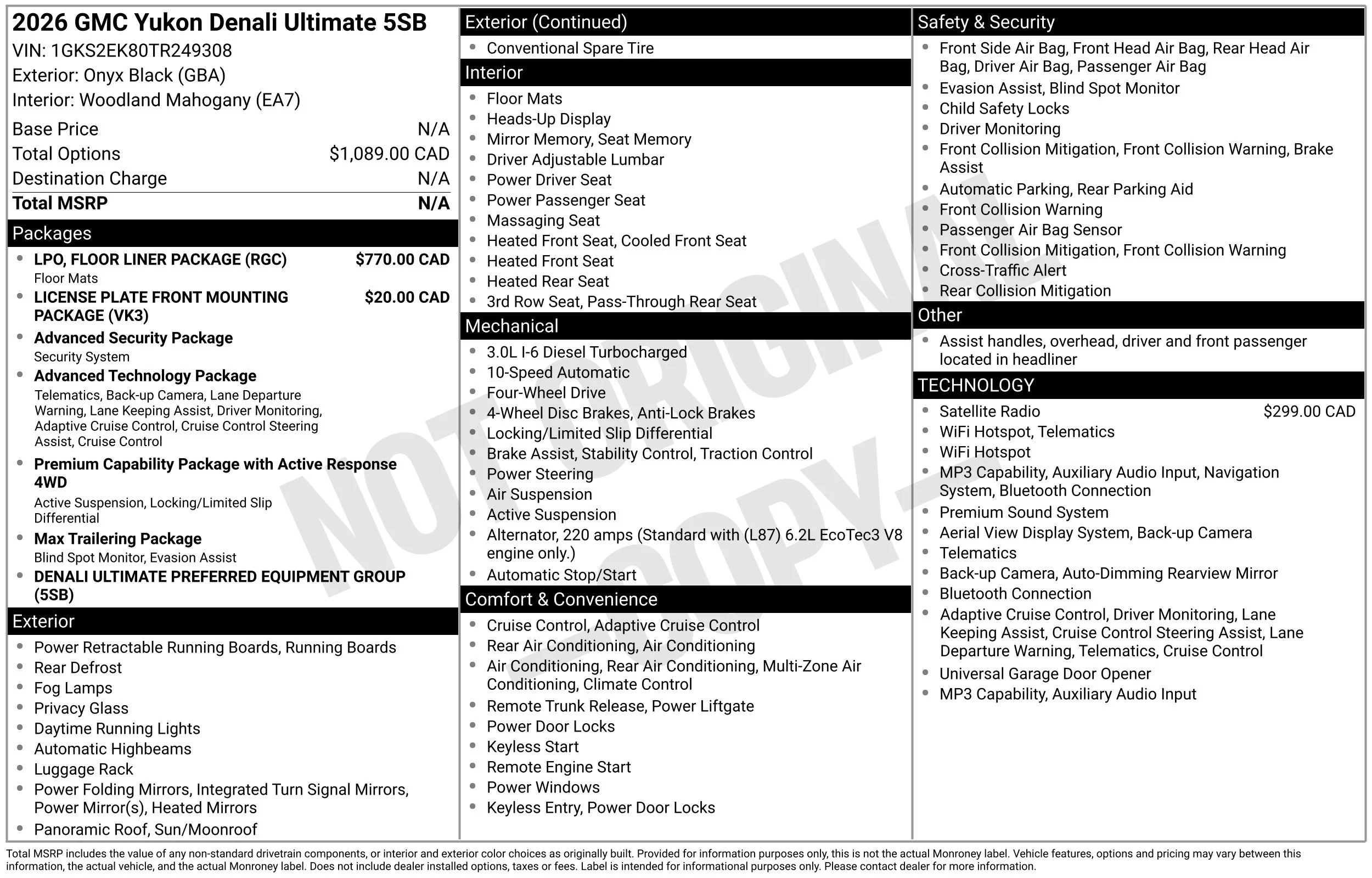 Used 2026 Onyx Black GMC Denali Ultimate image 19