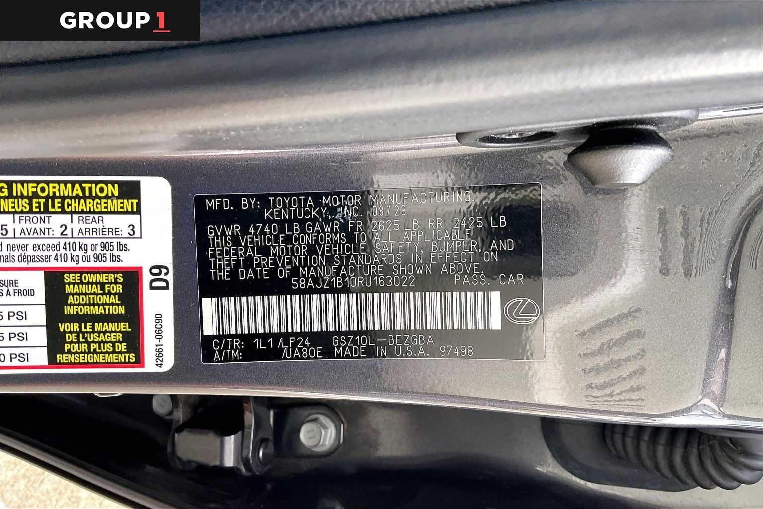 Used 2024 Cloudburst Gray Lexus F SPORT Handling image 35