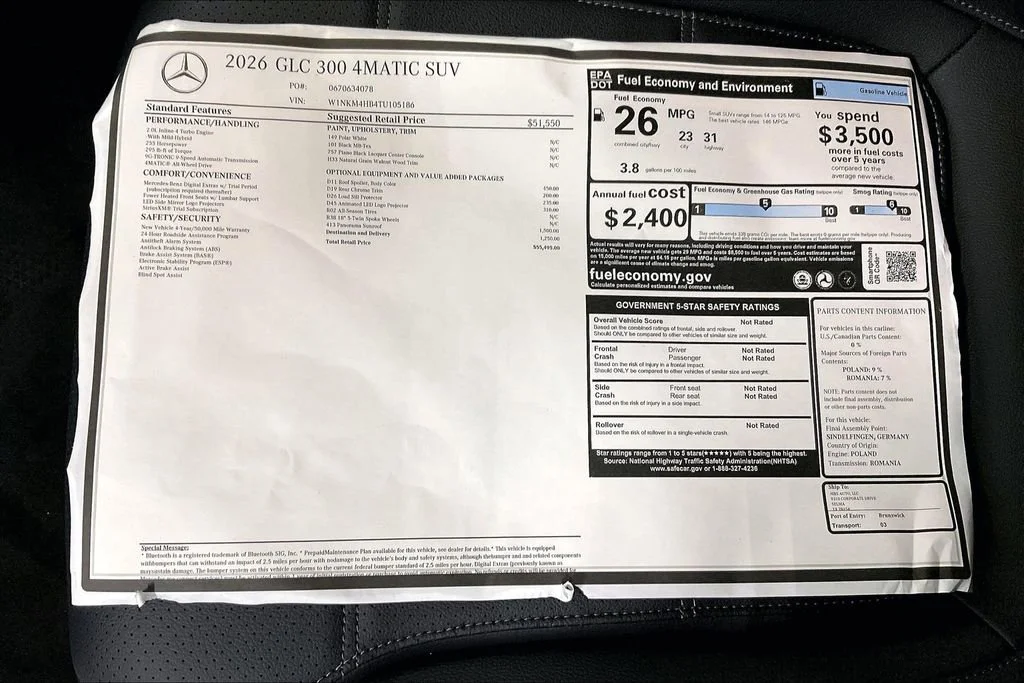 New 2026 Polar White Mercedes-Benz GLC 300 image 31