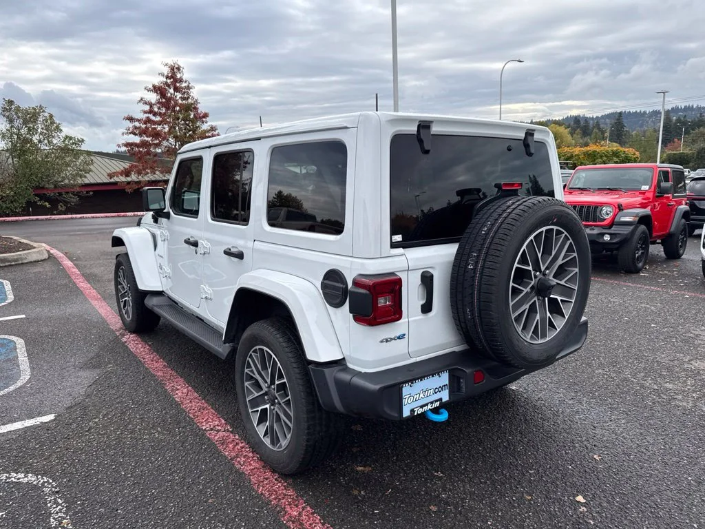Used 2023 Bright White Clearcoat Jeep Sahara 4xe image 7