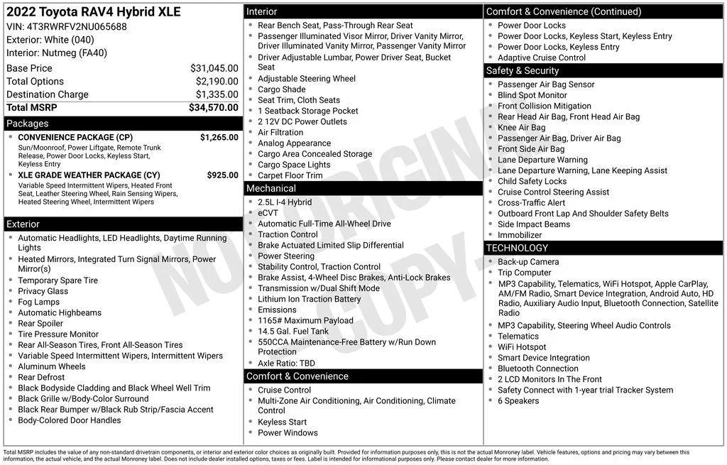 Certified Used 2022 White Toyota XLE image 7