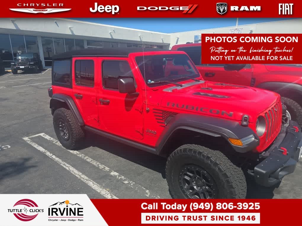 Used 2023 Firecracker Red Clearcoat Jeep Rubicon image 1