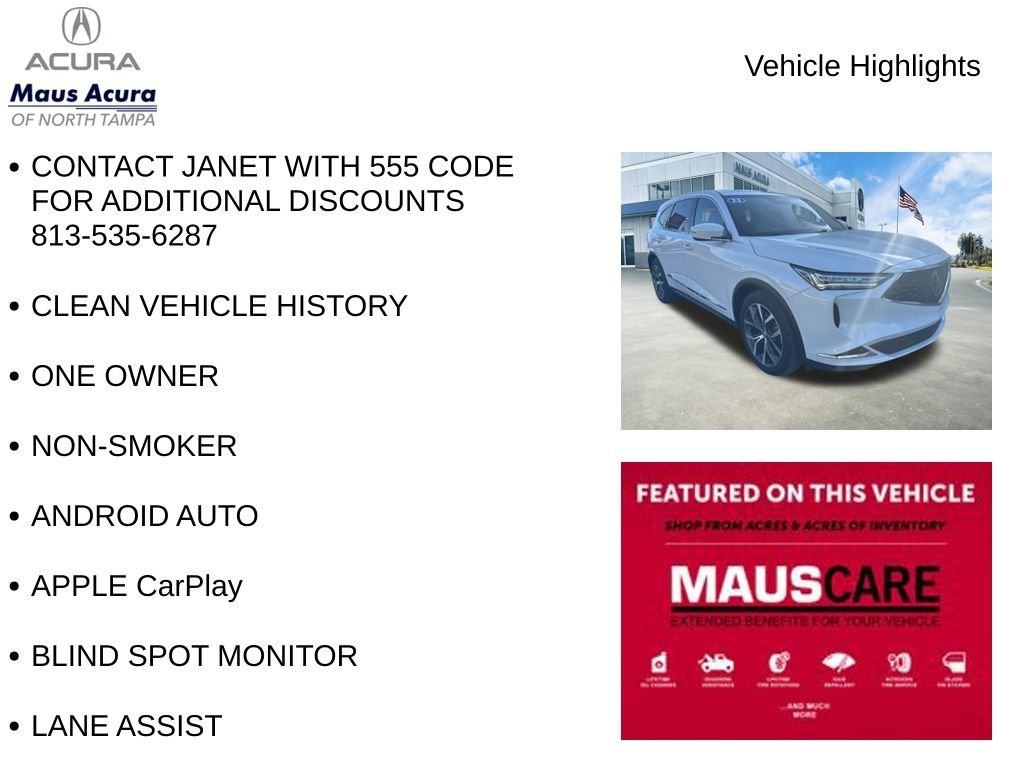 Used 2023 White Acura Technology image 8