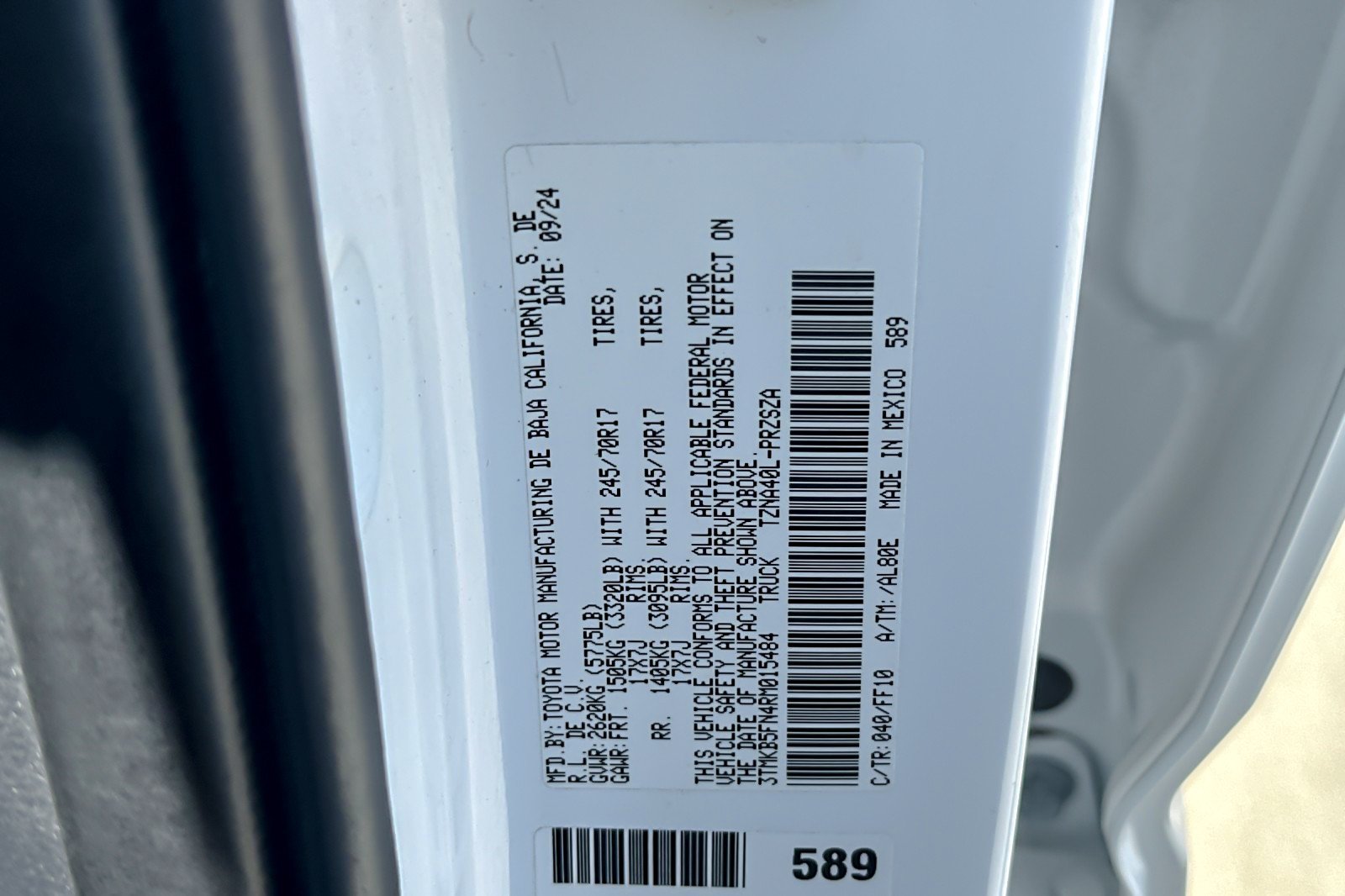 Certified Used 2024 Ice Cap Toyota SR5 image 26