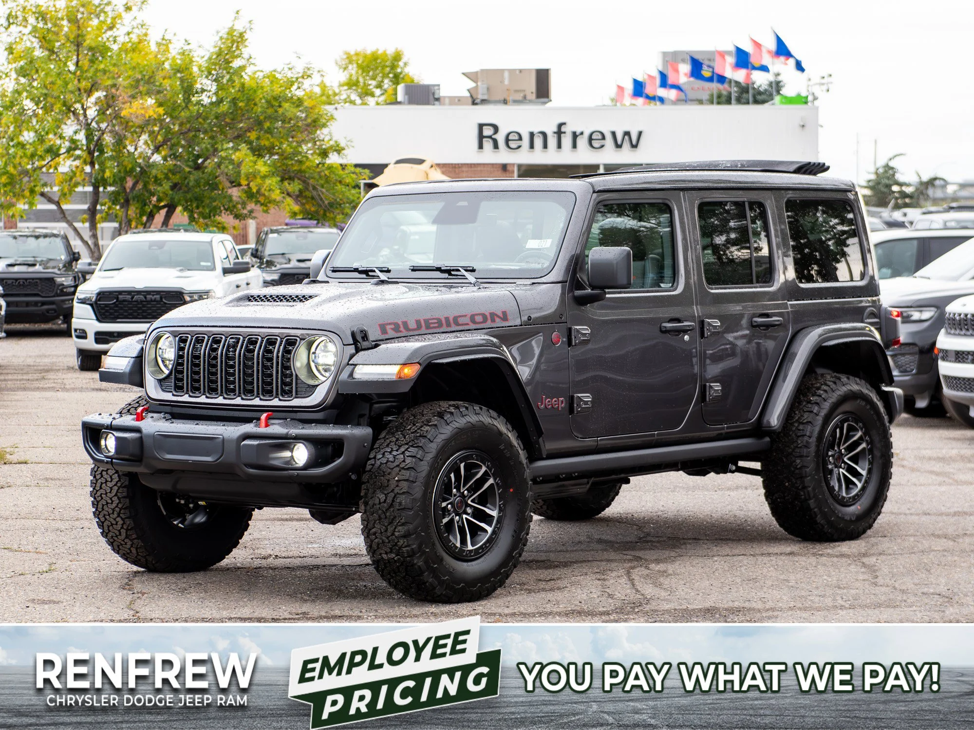 New 2027 Grey Jeep Rubicon X* 4 Door 4x4, Sky One-Touch Pwr Top, Nappa Leather, 35 Inch Tires image 1