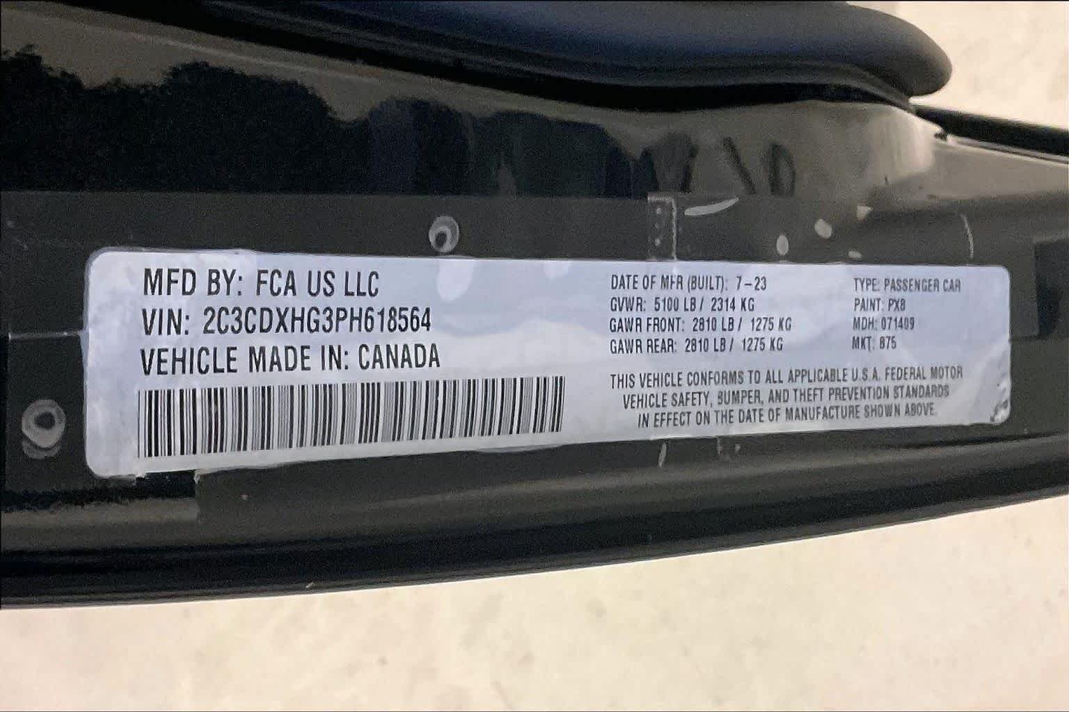 Used 2023 Pitch Black Clearcoat Dodge GT image 30