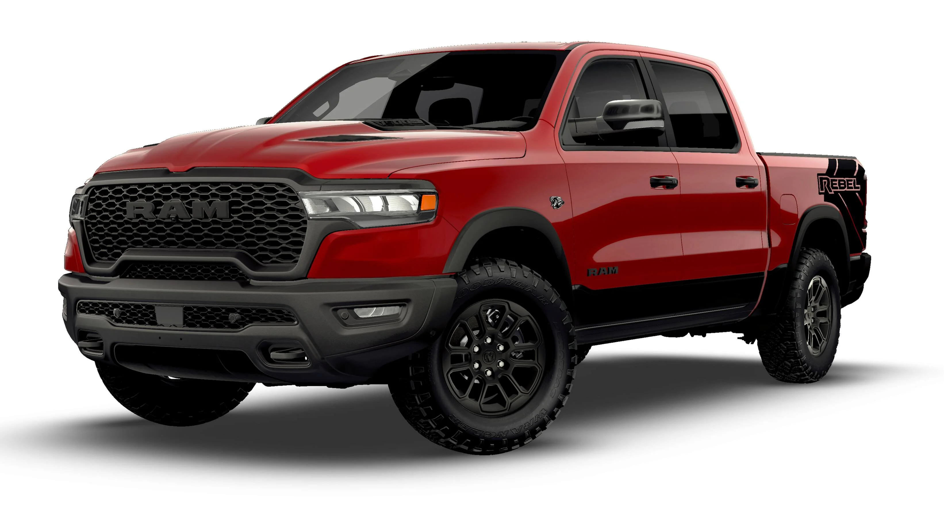 New 2026 Molten Red Pearl-Coat Exterior Paint RAM REBEL image 13