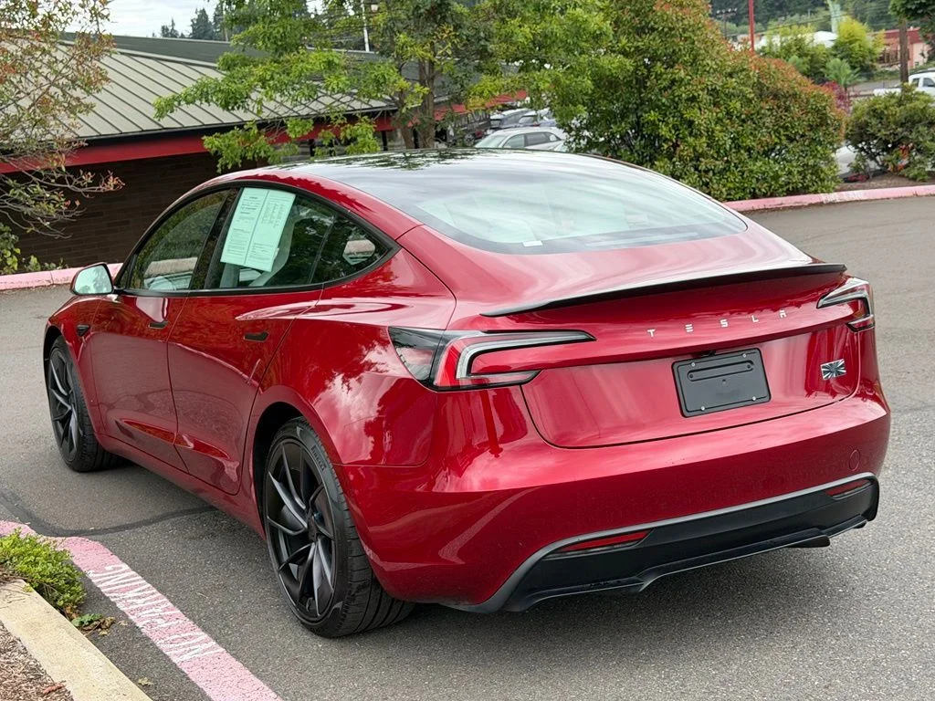 Used 2025 Red Tesla Performance image 5