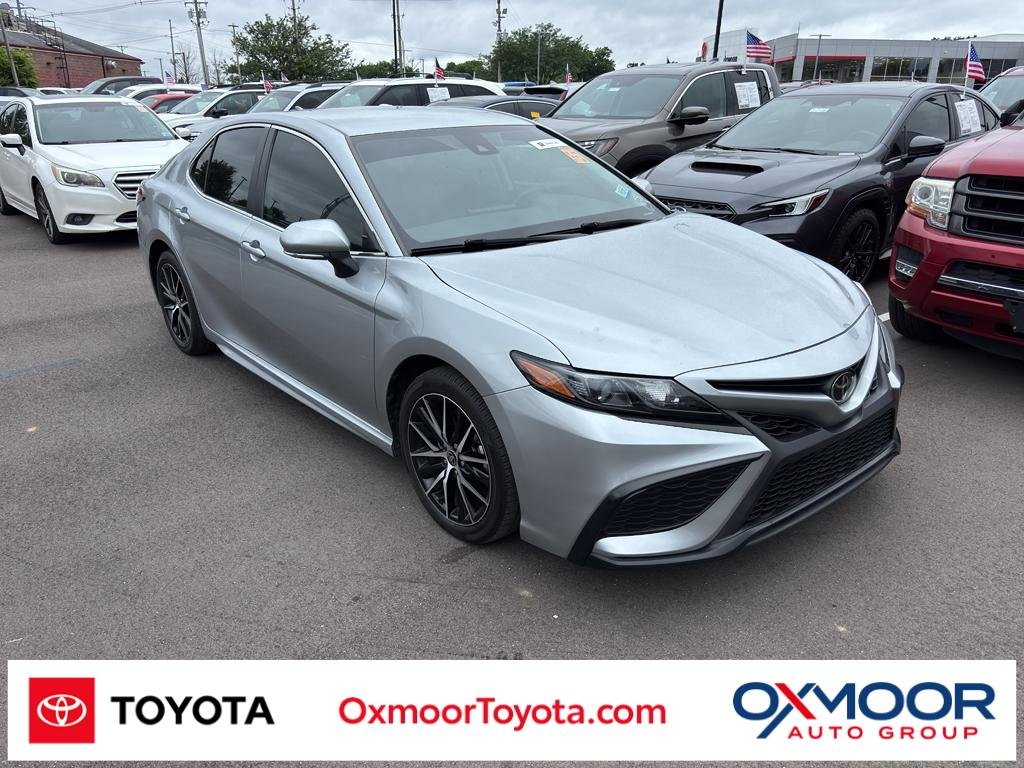 Used 2023 Celestial Silver Metallic Toyota SE image 1