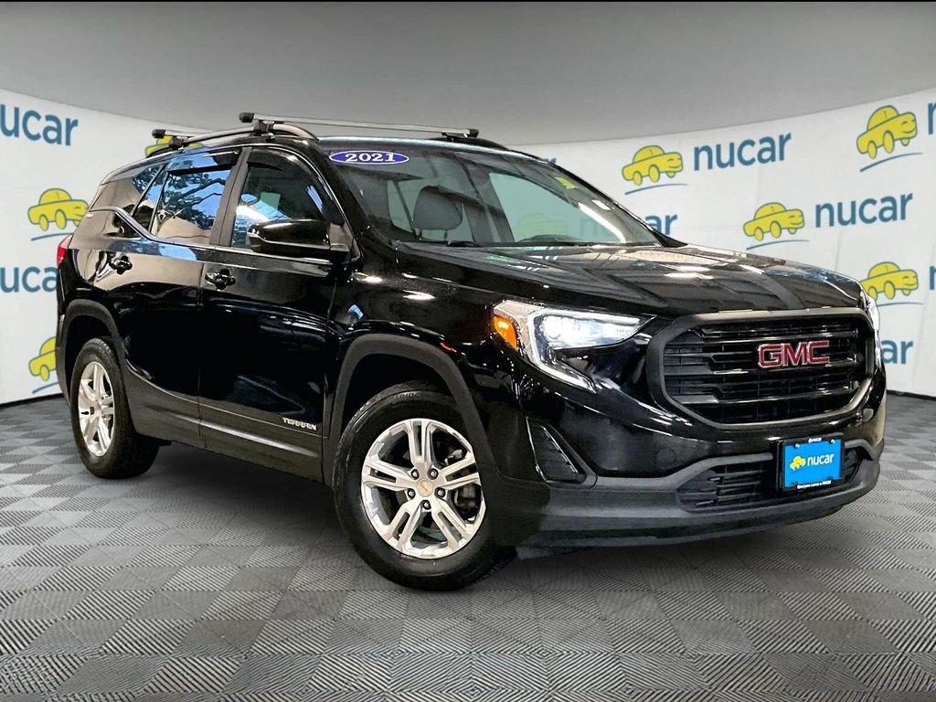 Used 2021 Black GMC SLE image 1
