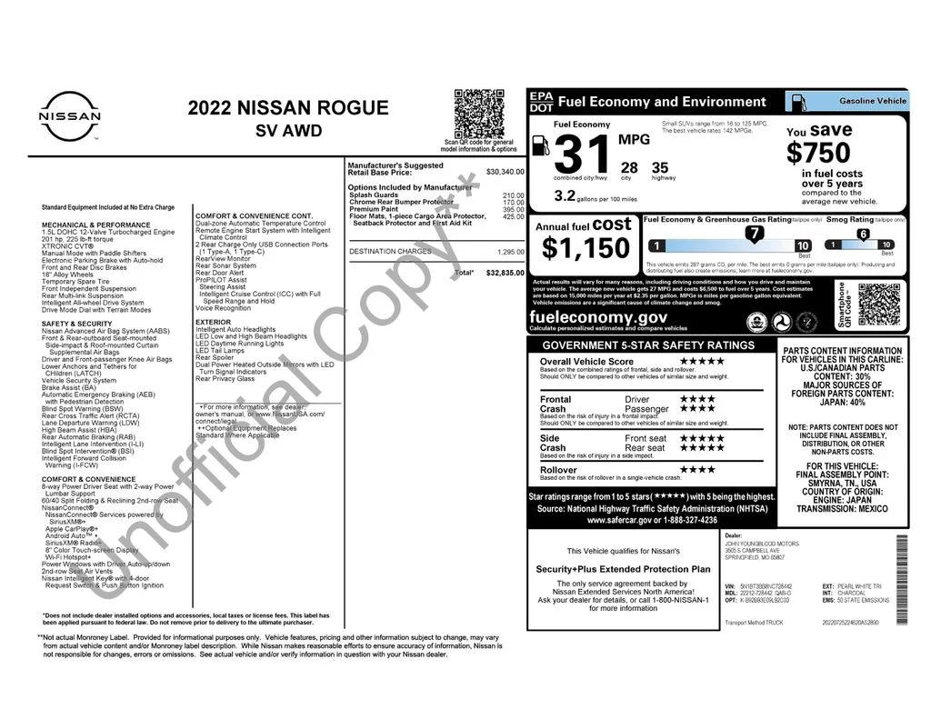 Used 2022 White Nissan SV image 11