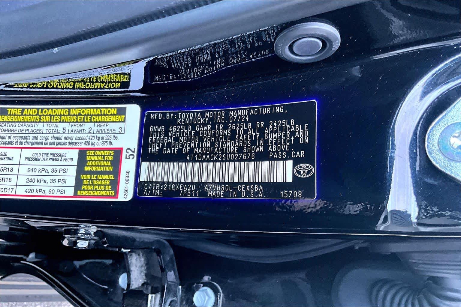 Used 2025 Midnight Black Metallic Toyota SE image 34