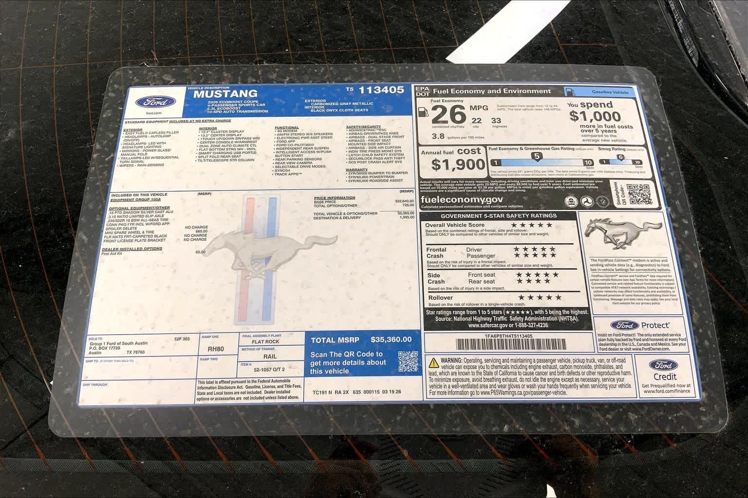 New 2026 Carbonized Gray Metallic Ford EcoBoost® Fastback image 21