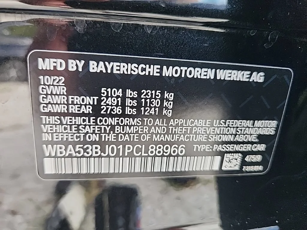 Used 2023 Black Sapphire Metallic BMW 540i image 8