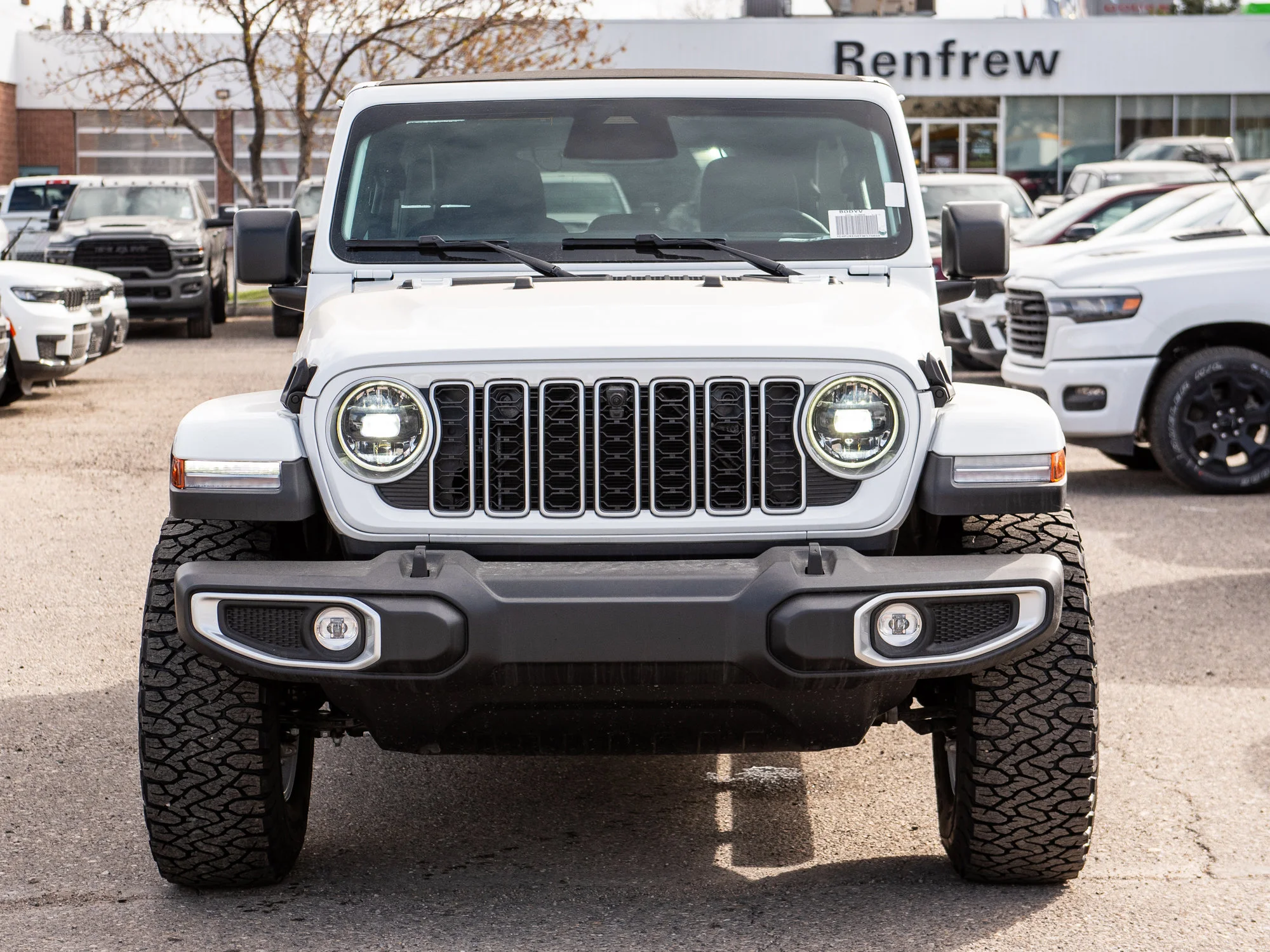 New 2026 White Jeep Sahara*, Black Rhino Wheels, 33 Inch Tires image 8