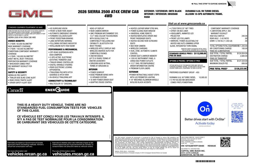 Certified Used 2026 Black GMC AT4X image 2