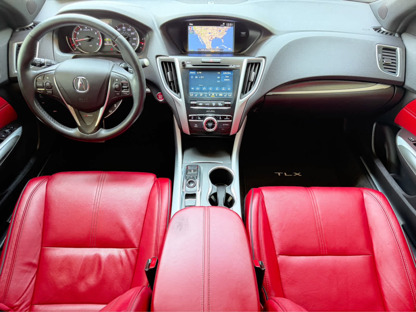 Used 2019 Crystal Black Pearl Acura w/A-Spec Pkg Red Leather image 17