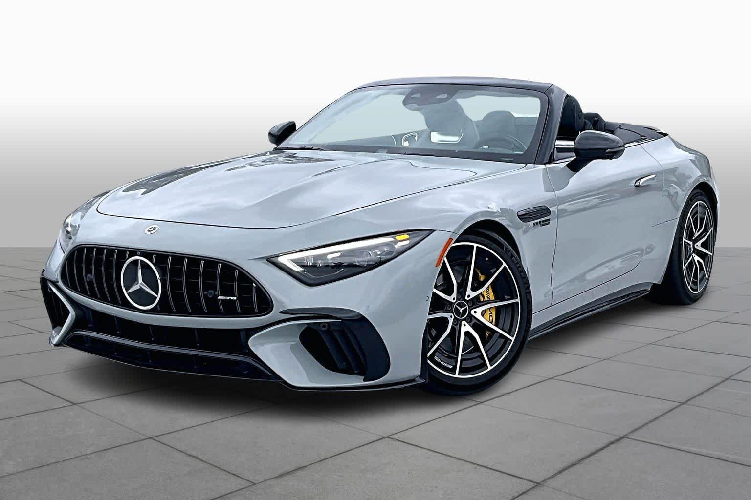 Gray (MANUFAKTUR Alpine Grey) 2022 Mercedes-Benz SL-Class AMG SL 63 4MATIC Convertible All-Wheel Drive