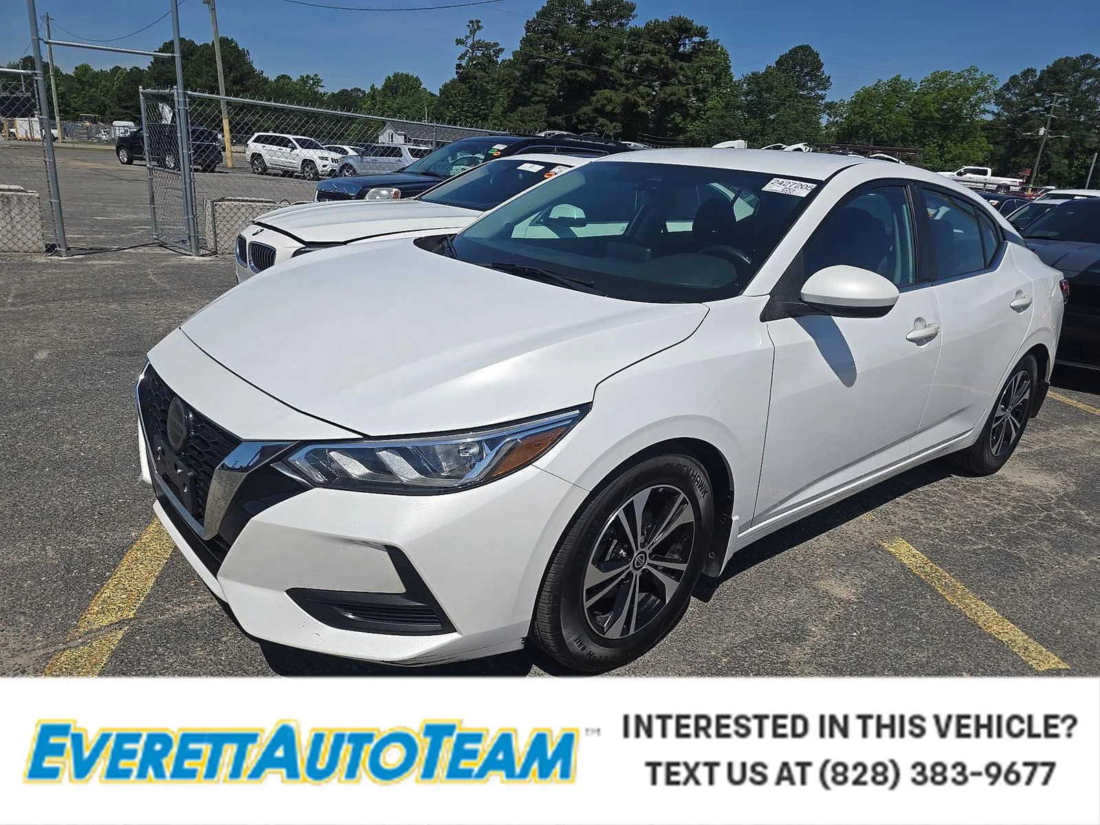 Used 2021 Aspen White Tricoat Nissan SV image 1