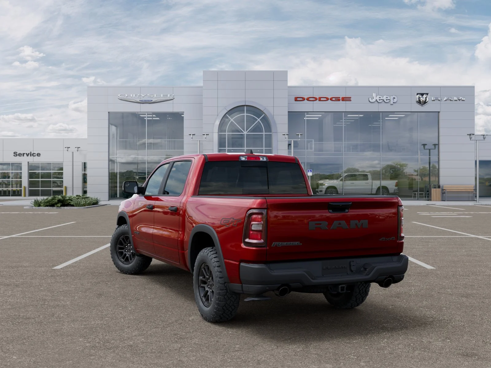 New 2026 Molten Red Pearl-Coat Exterior Paint RAM Rebel image 3