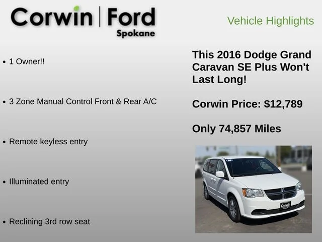 Used 2016 White Dodge SE Plus image 6