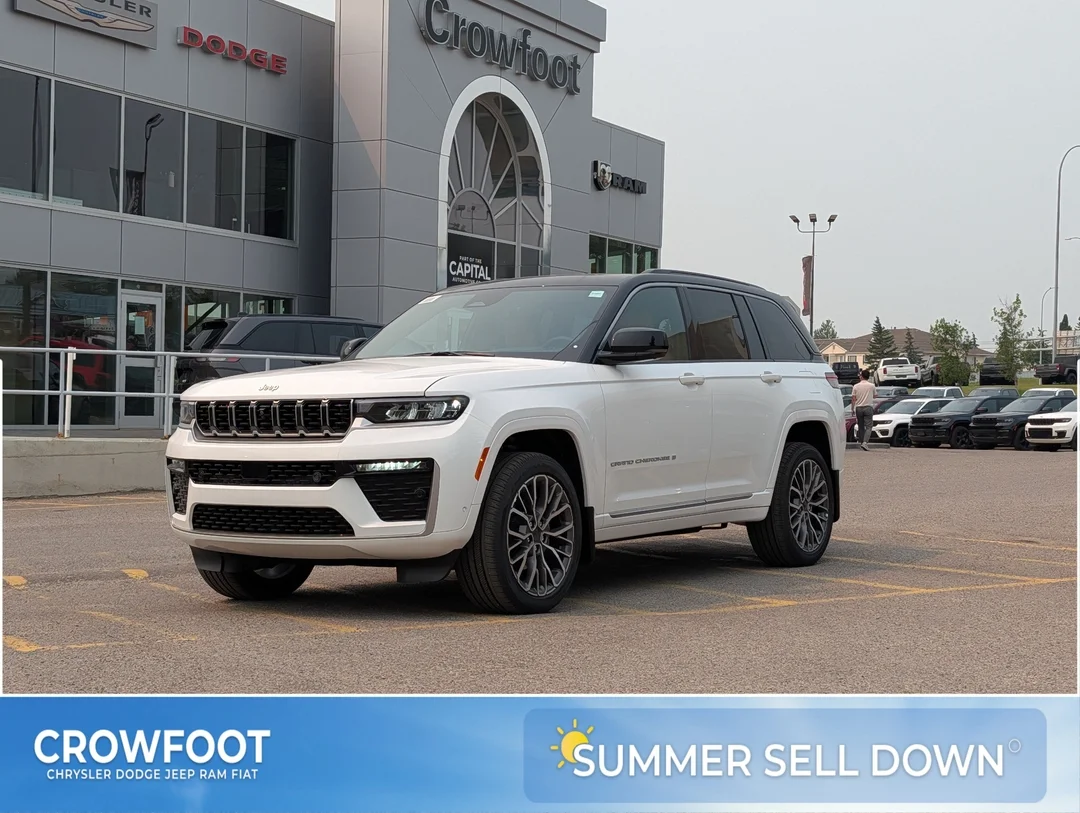 New 2026 White Jeep Summit - - 4x4 - Pano Sunroof - Palermo Lthr Seats - Trailer Tow Pkg - Advanced ProTech IV & More! image 1