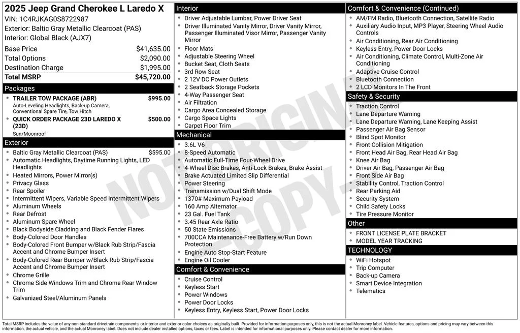 2025 Jeep Grand Cherokee L Laredo - Photo 12