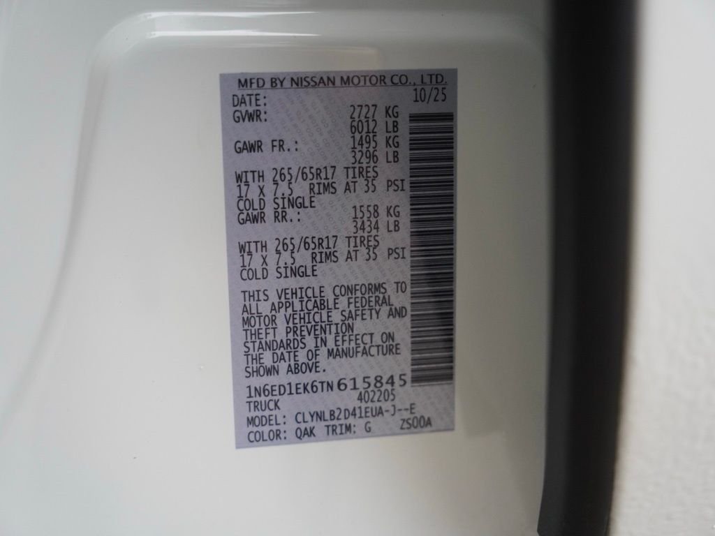 New 2026 White Nissan SV Dark Armor Edition image 25