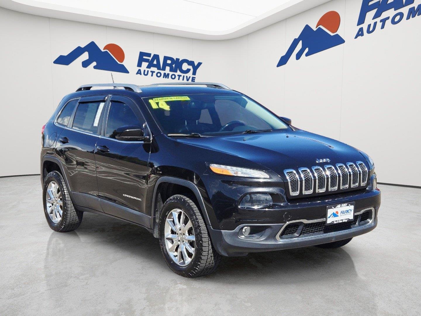Used 2014 Brilliant Black Crystal Pearlcoat Jeep Limited image 3