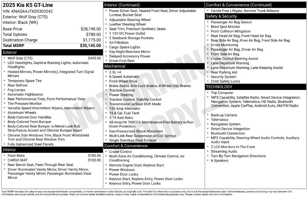 Used 2025 Gray Kia GT-Line image 23