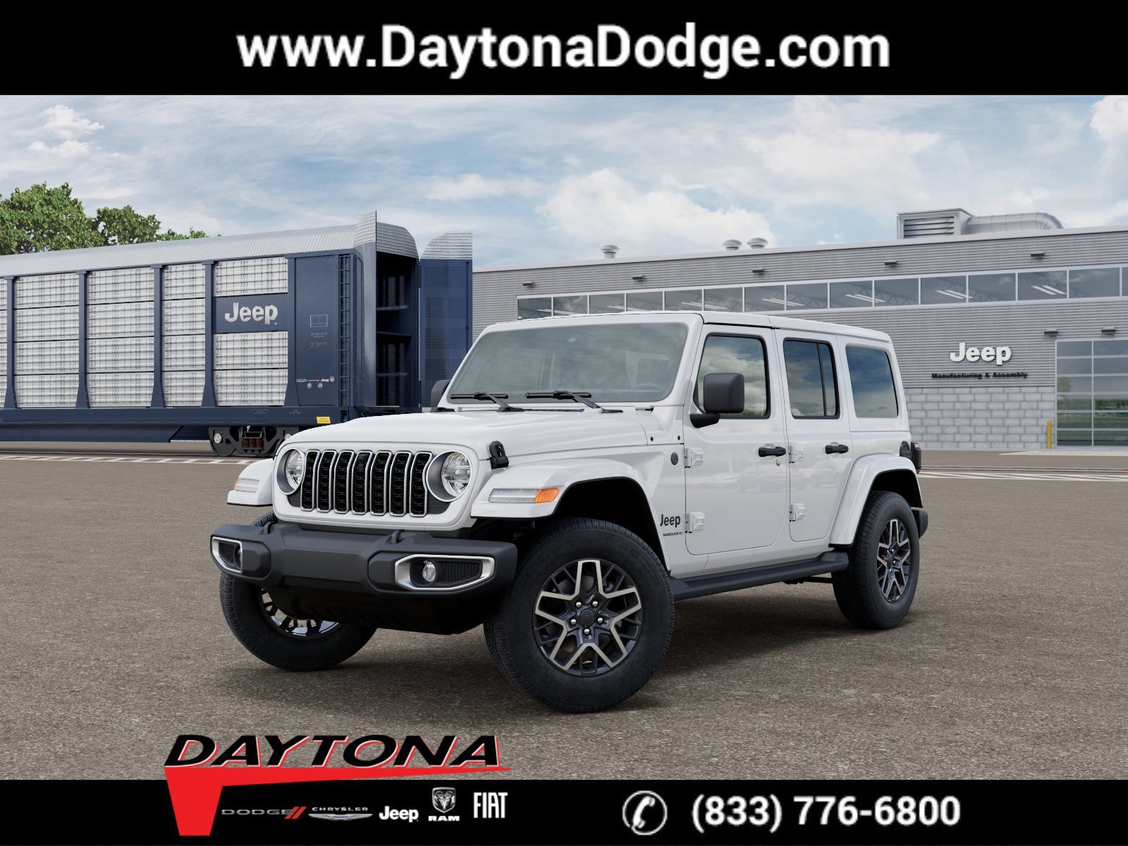 New 2026 Bright White Clearcoat Jeep Sahara image 1