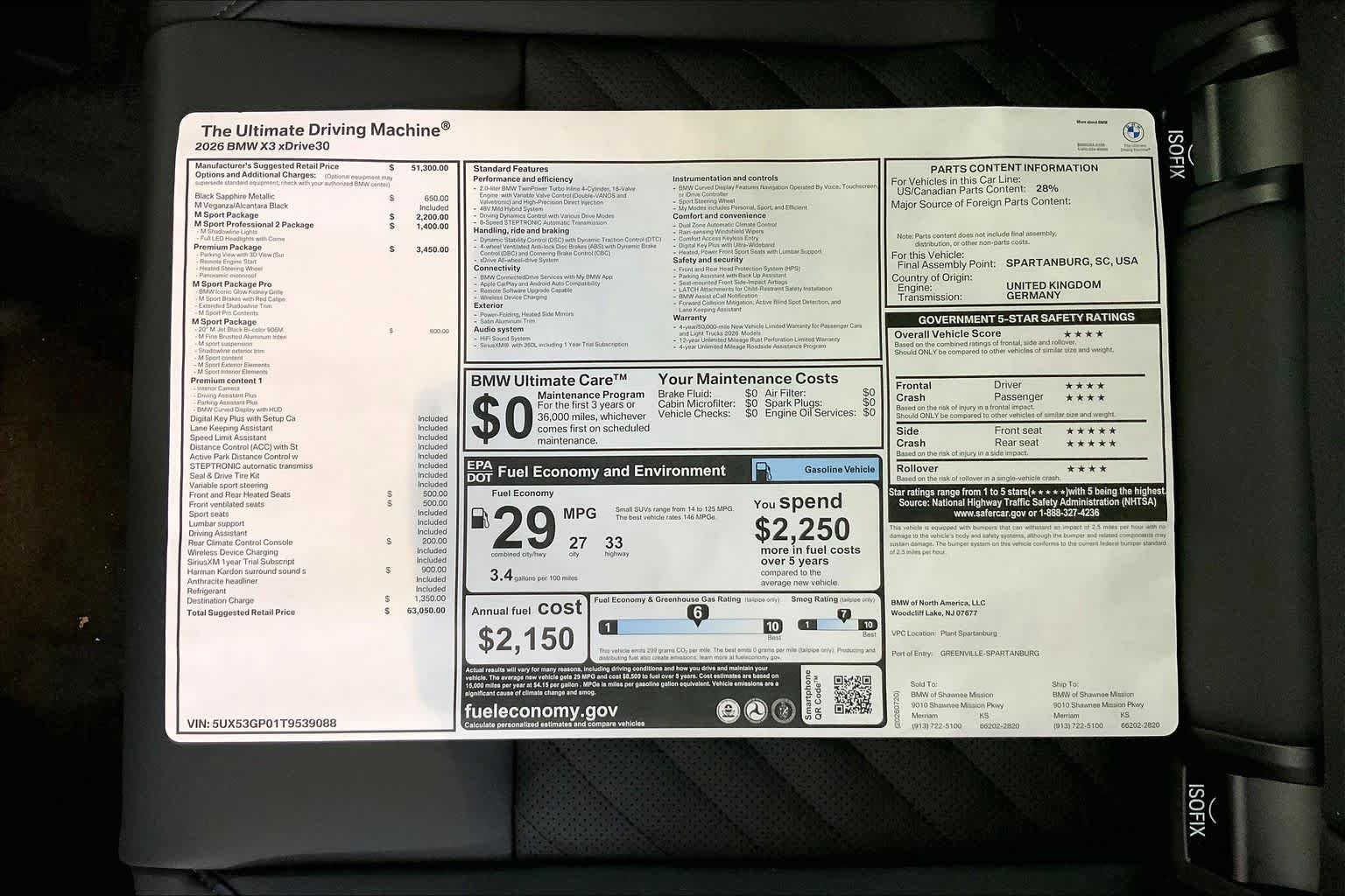 New 2026 Black Sapphire Metallic BMW 30 xDrive image 22