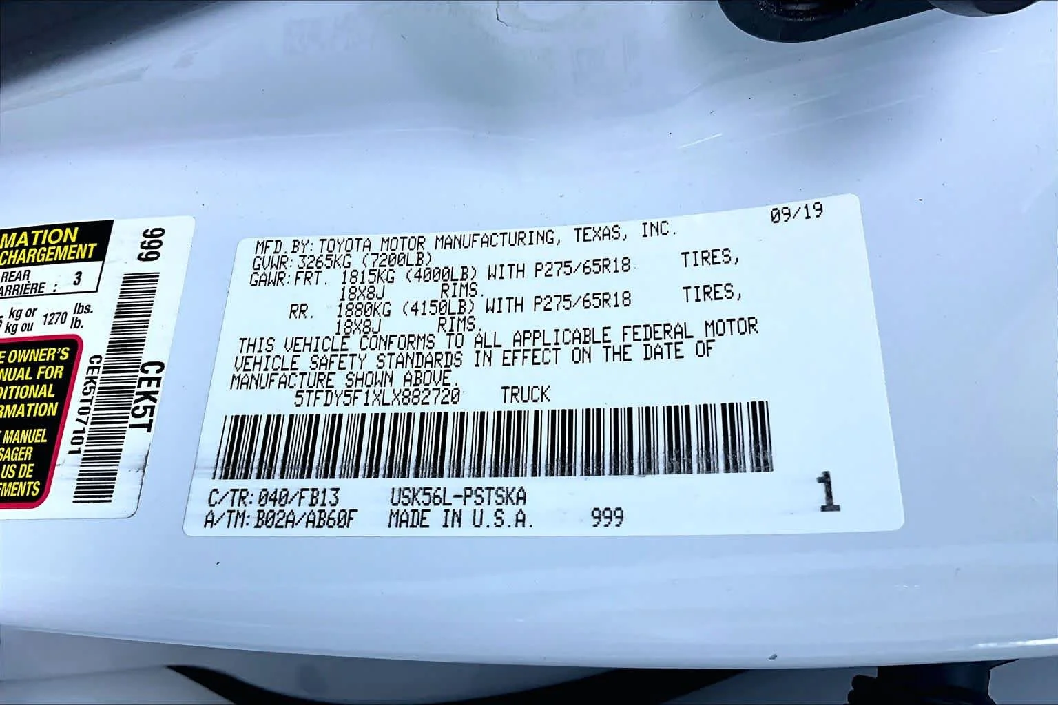 Certified Used 2020 Super White Toyota SR5 image 32