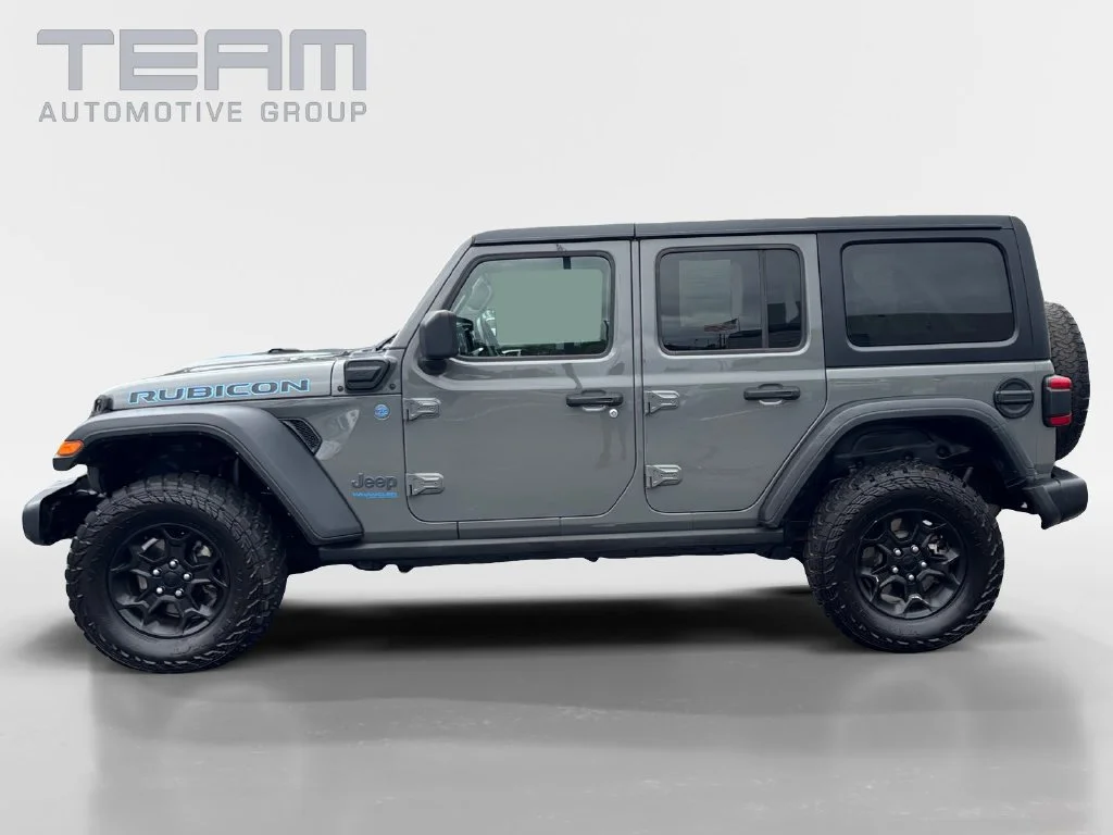 Used 2021 Gray Jeep Unlimited Rubicon 4xe image 4