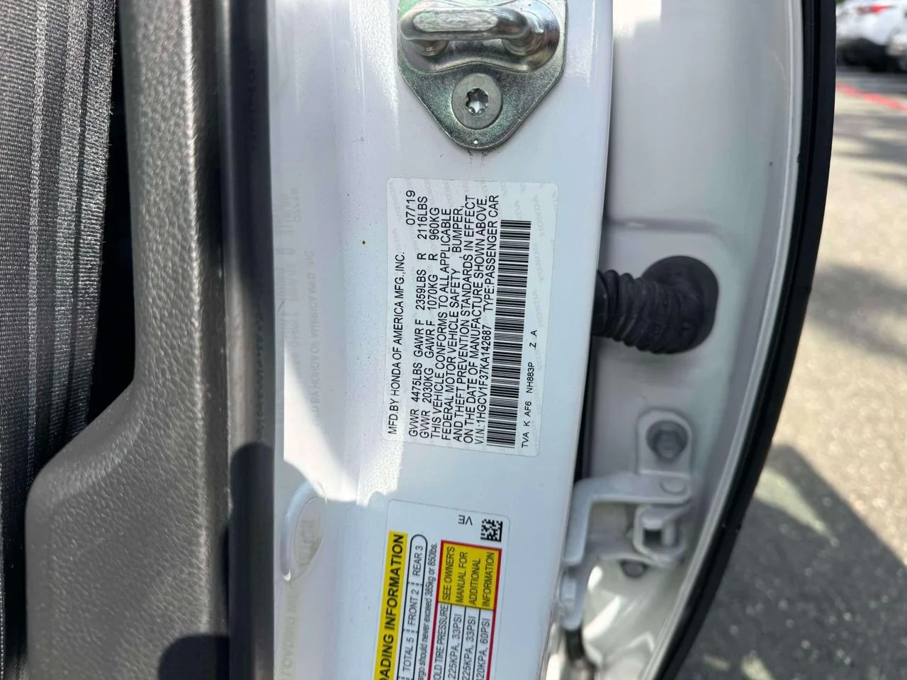 Used 2019 Platinum White Pearl Honda Sport image 15