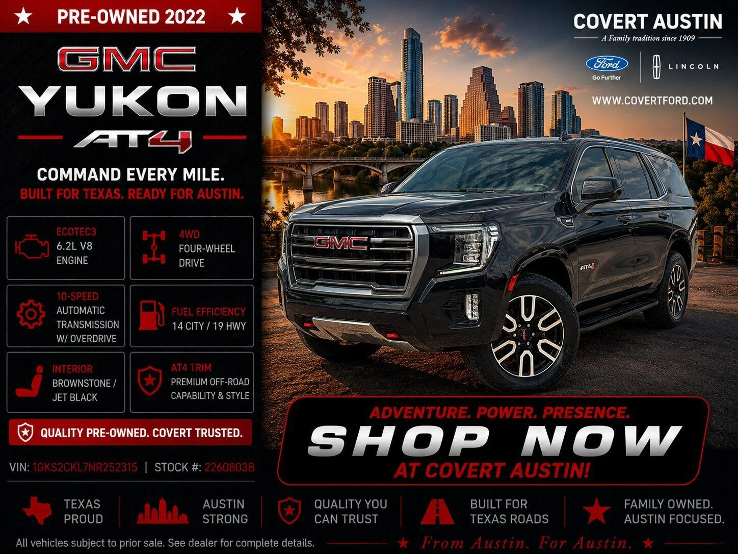 Certified Used 2022 Black GMC AT4 image 1
