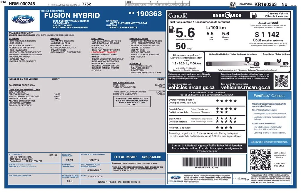 Used 2019 White Ford Titanium image 3