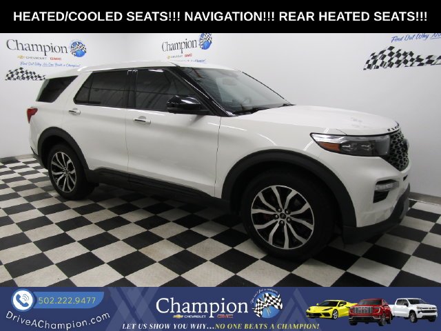 White 2021 Ford Explorer SUV / Crossover All-Wheel Drive 
