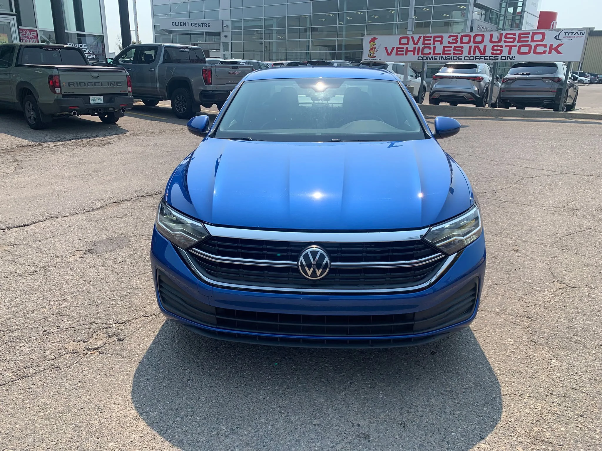 Certified Used 2023 Rising Blue Metallic Volkswagen Comfortline*Htd Leather | Htd Wheel | Adaptive Cruise | Remote Start | Lane Keep Assist | CarPlay image 4