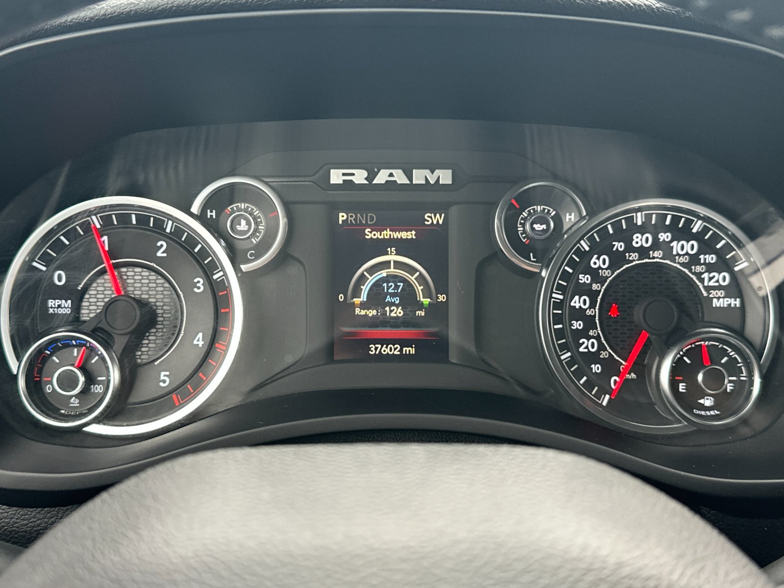 Used 2024 Diamond Black Ram Big Horn 4D Crew Cab image 29