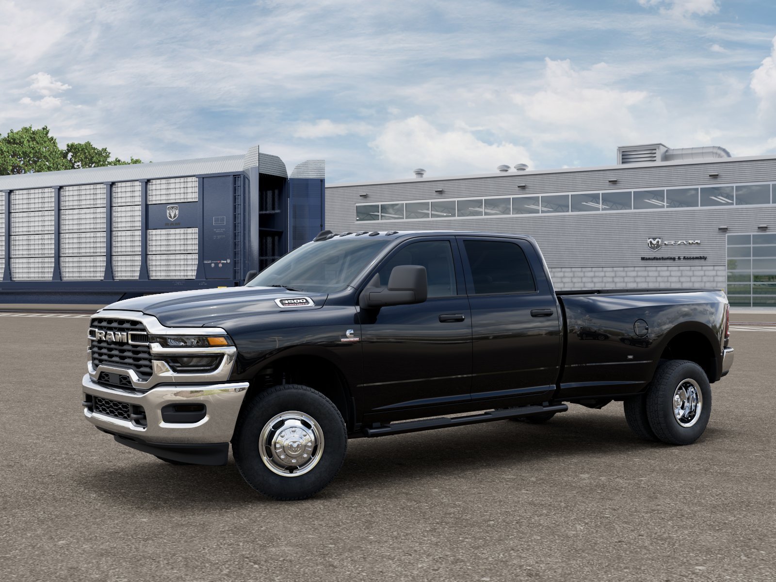New 2027 Diamond Black Crystal Pearl-Coat Exterior Paint RAM Tradesman image 1
