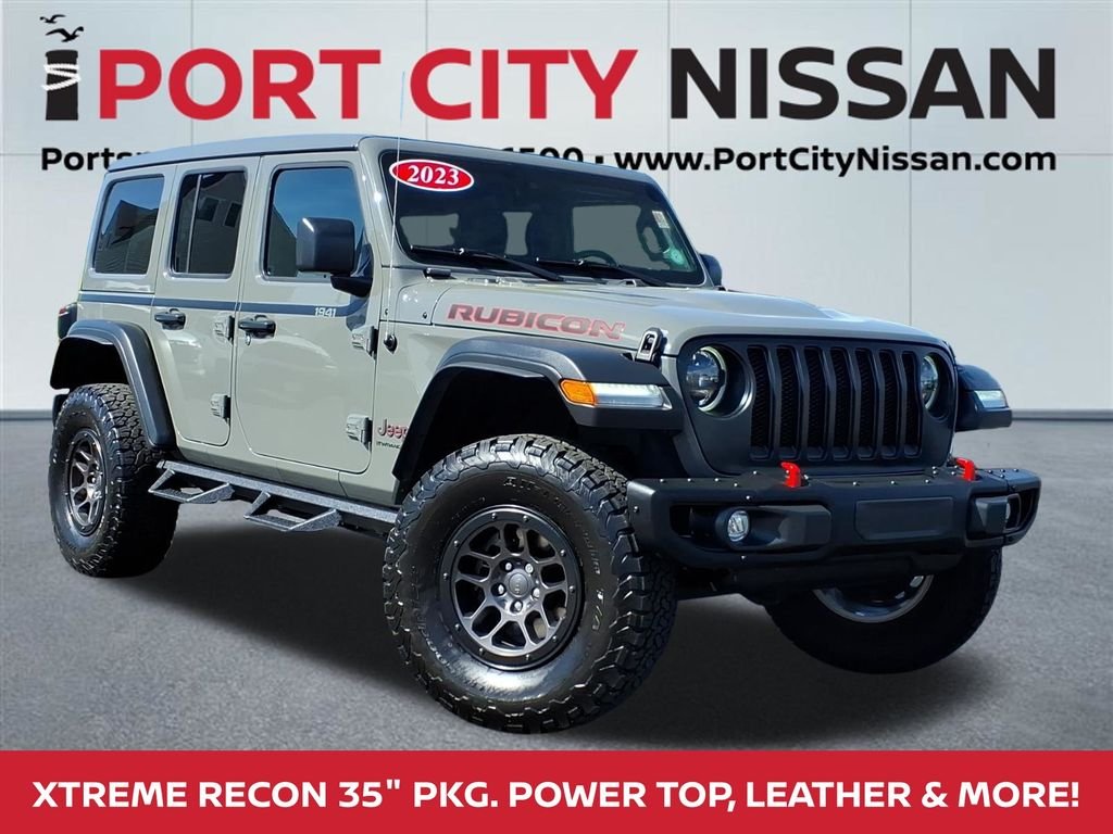 Used 2023 Sting-Gray Clearcoat Jeep Rubicon w/XTREME RECON 35" PKG, POWER TOP & MORE! image 1