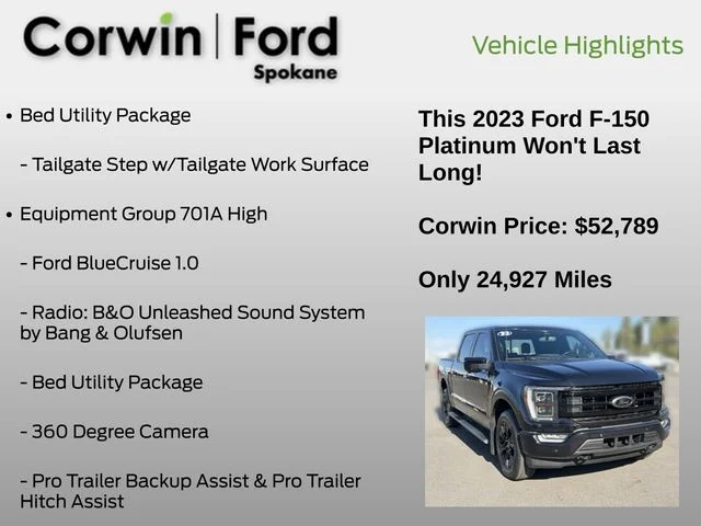 Used 2023 Agate Black Metallic Ford Platinum image 19