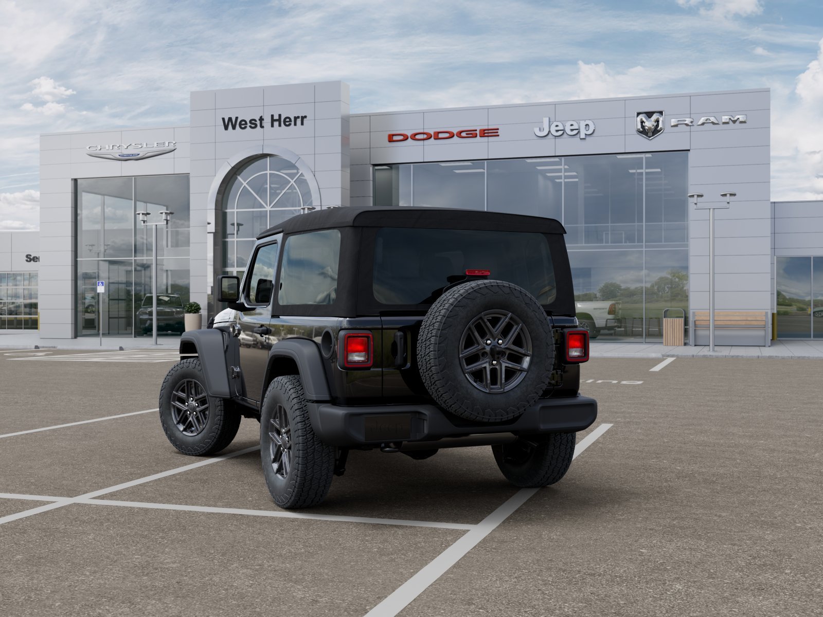 New 2026 Black Clear-Coat Exterior Paint Jeep WRANGLER 2-DOOR SPORT S image 29
