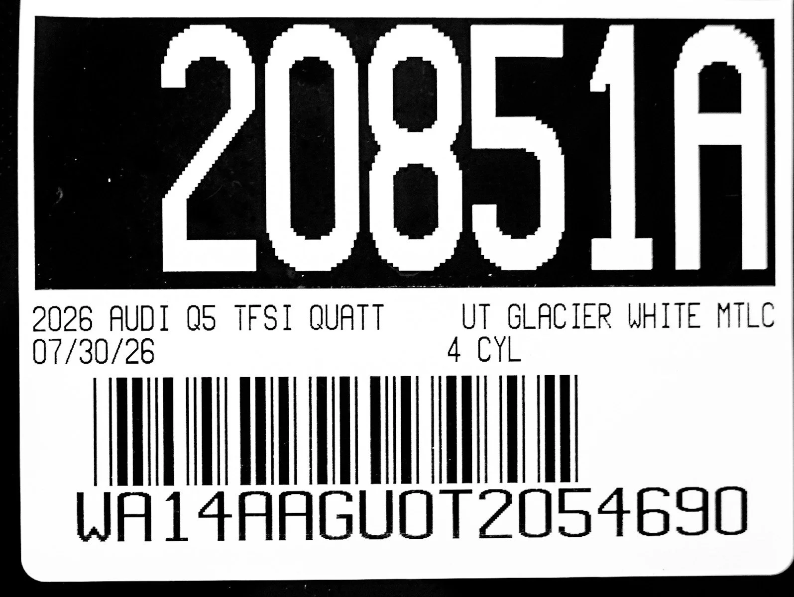 New 2026 Glacier White Metallic Audi Premium image 25