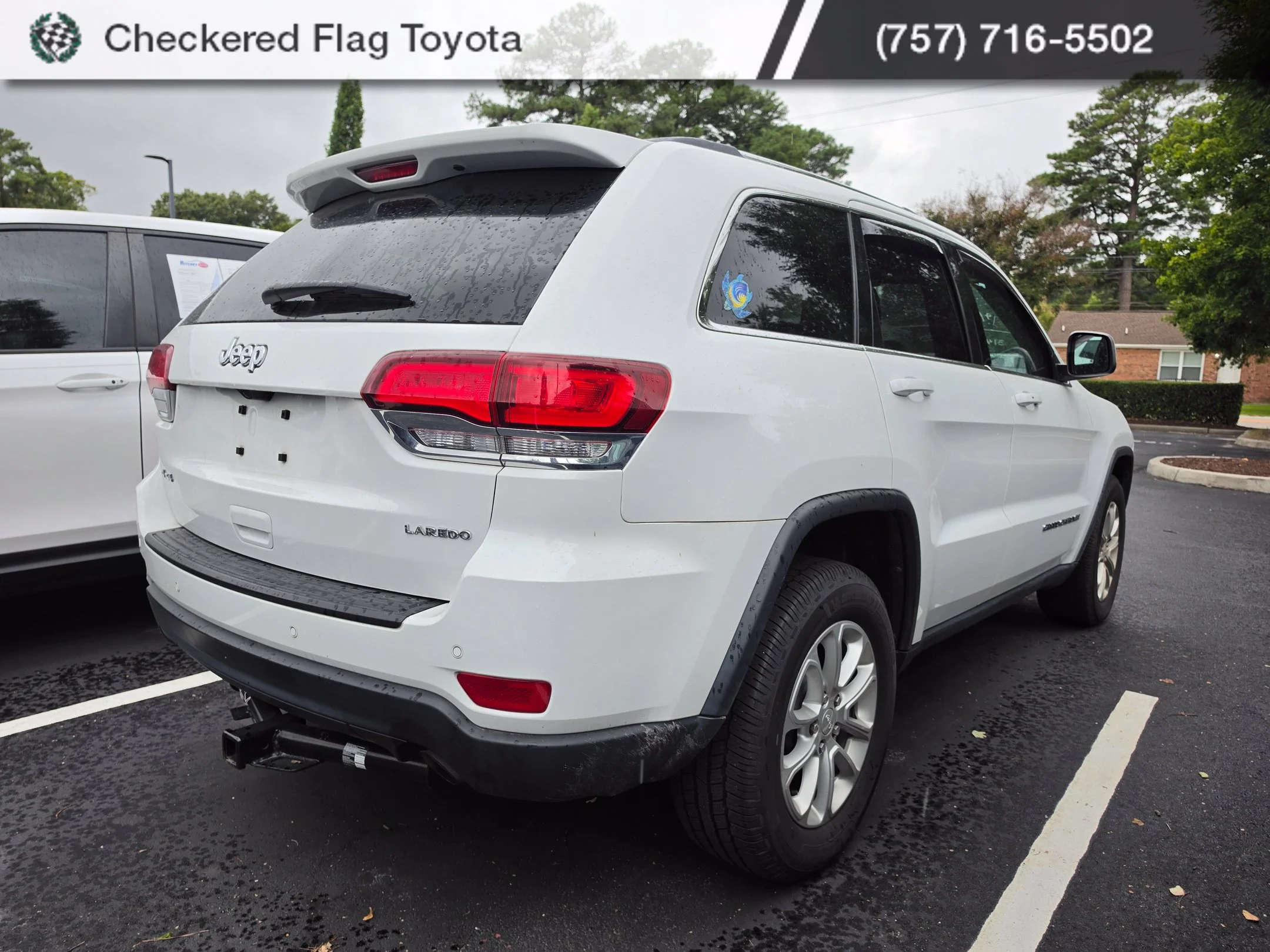 Used 2021 Bright White Clearcoat Jeep Laredo E image 6